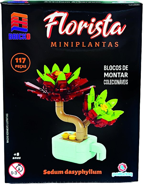 Blocos de Montar Bricko Mini Florista- Modelo Surpresa