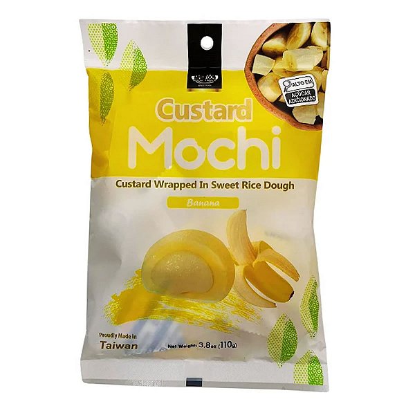 Mochi Royal Recheado com Creme Custard Banana