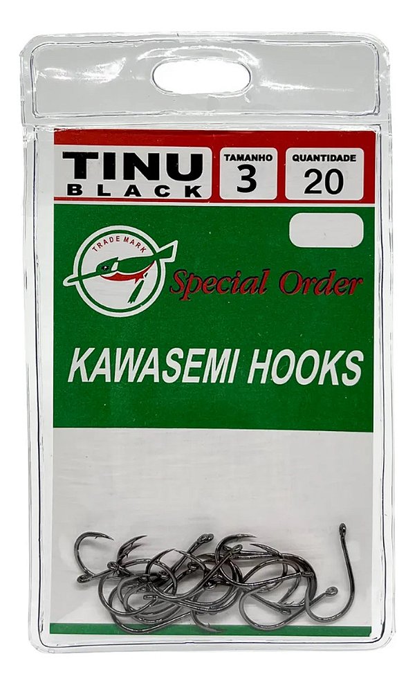 Anzol Tinu Kawasemi Black No3 - 20 Unidades