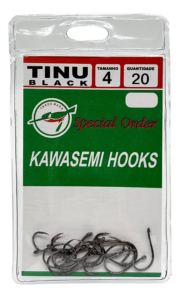 Anzol Tinu Kawasemi Black No4 - 20 Unidades