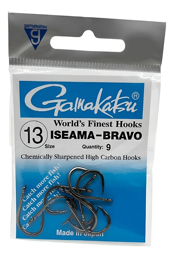 Anzol Gamakatsu Iseama Bravo Tamanhos 13 Com 9 Unidades
