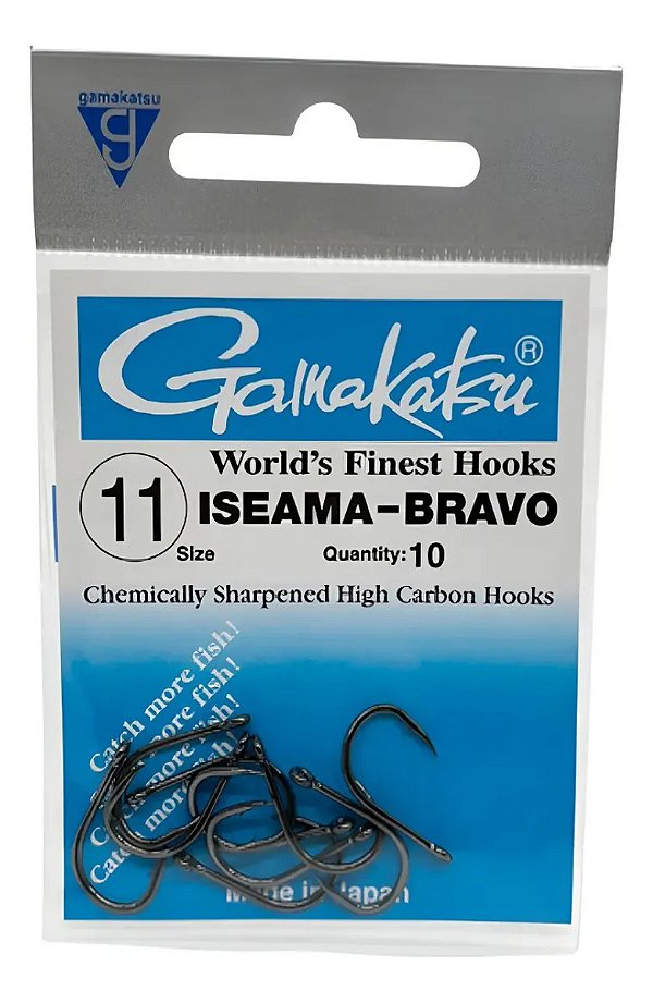 Anzol Gamakatsu Iseama Bravo Tamanhos 11 Com 10 Unidades