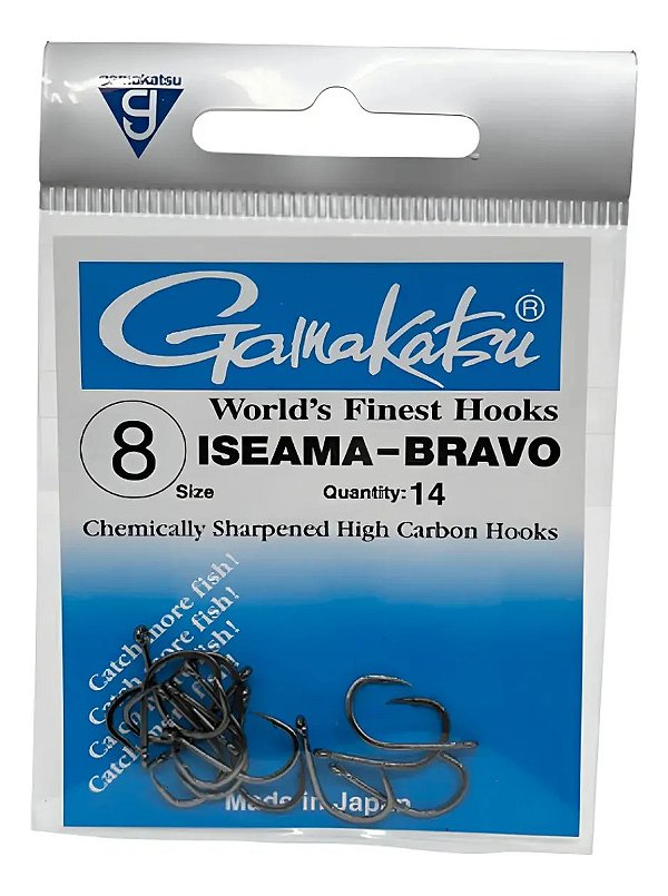Anzol Gamakatsu Iseama Bravo Tamanhos 8 Com 14 Unidades