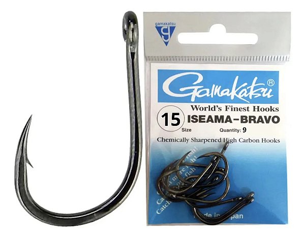 Anzol Gamakatsu Iseama Bravo Tamanhos 15 Com 9 Unidades