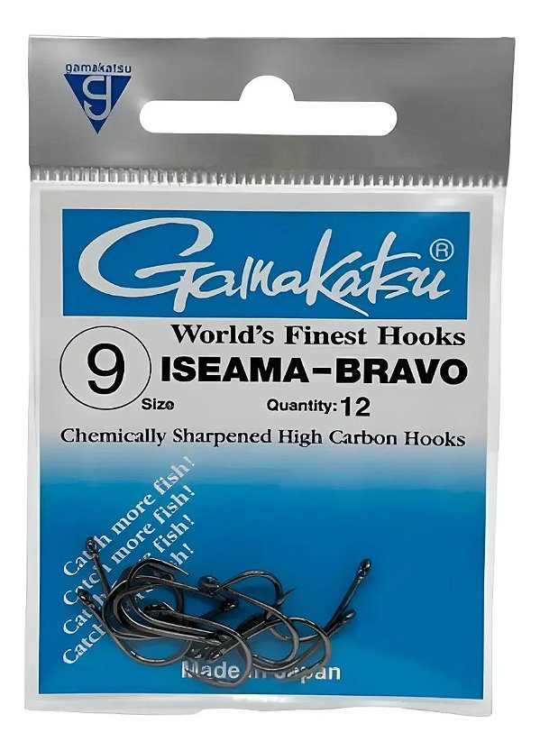 Anzol Gamakatsu Iseama Bravo Tamanhos 9 Com 12 Unidades