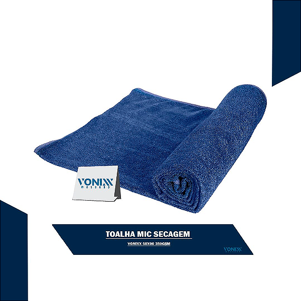 TOALHA MICROFIBRA DE SECAGEM VONIXX 50x90cm 350GSM