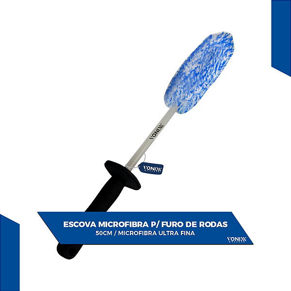 ESCOVA MICROFIBRA PARA LIMPEZA DE RODAS 50CM - LONGA VONIXX