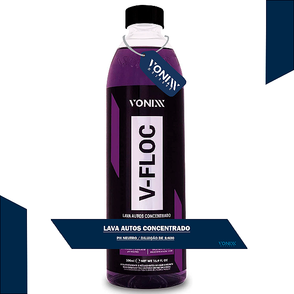 V FLOC 500ML - LAVA AUTOS SUPER CONCENTRADO VONIXX