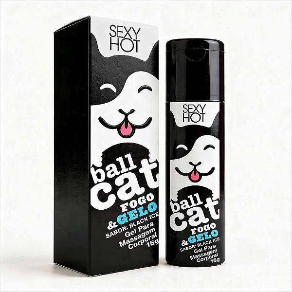 BALL CAT ESQUENTA E ESFRIA BEIJÁVEL PARA SEXO ORAL - SABOR BLACK ICE