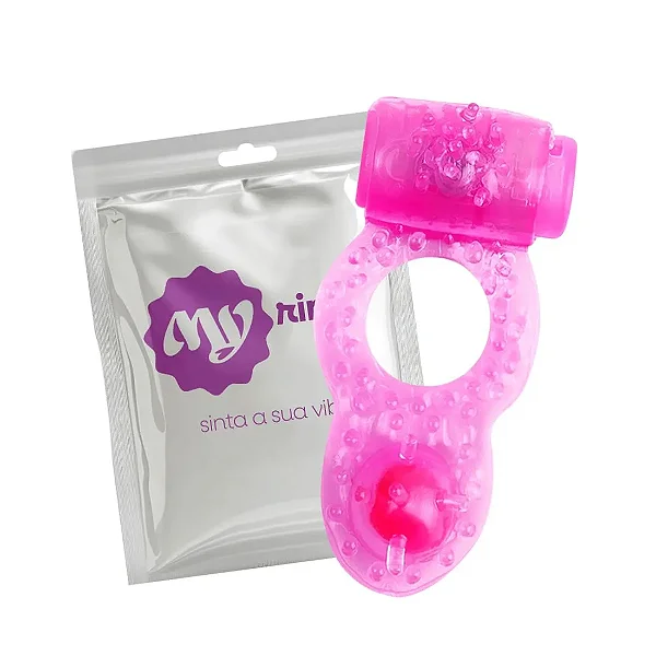 Anel peniano com vibrador e pérola estimuladora