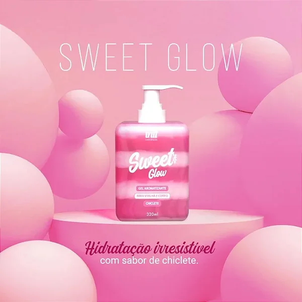 Hidratante para virilha e corpo Sweet Glow Chiclete