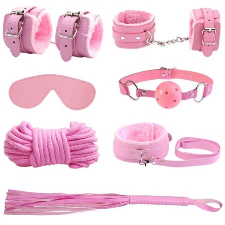 Kit BDSM Sado 7 Peças/ PINK SUBMISION