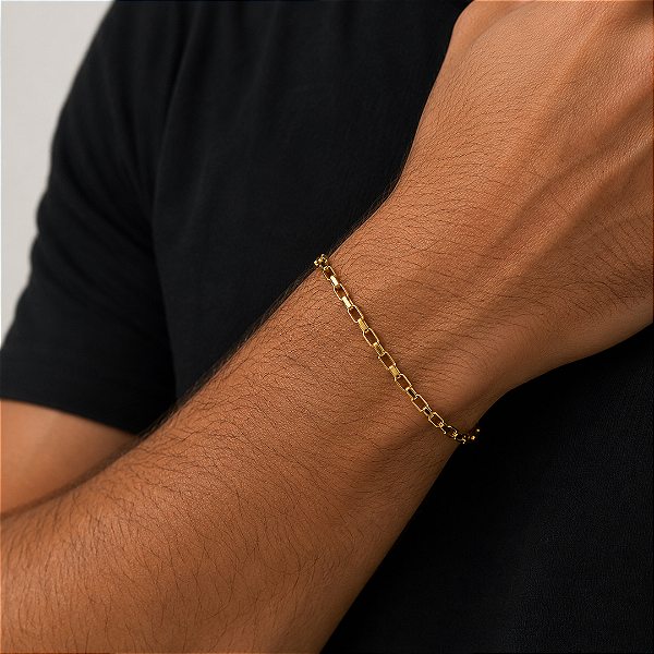 Pulseira elo Cartier Dourado Aço Inoxidável 316L⭐️