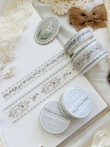 Washi Tape Lily of the Valley Lace - Leela Journals