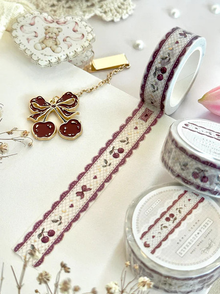 Washi tape Cherry Lace - Leela Journal