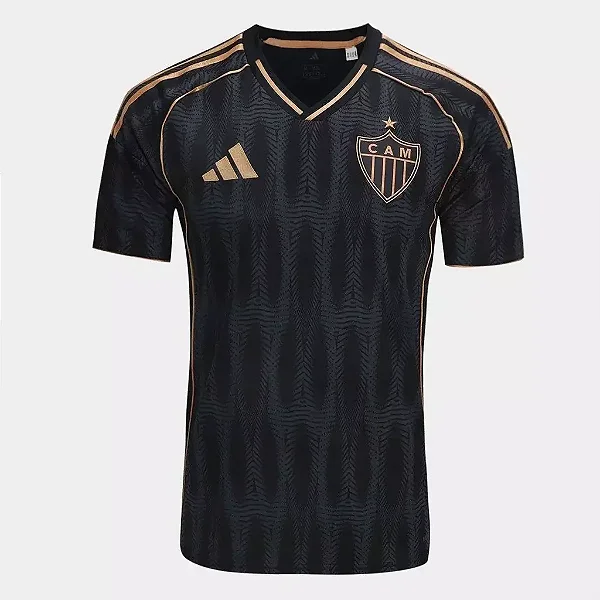 Camisa do Galo III 25/26- Torcedor Masculina - Preta com Dourado
