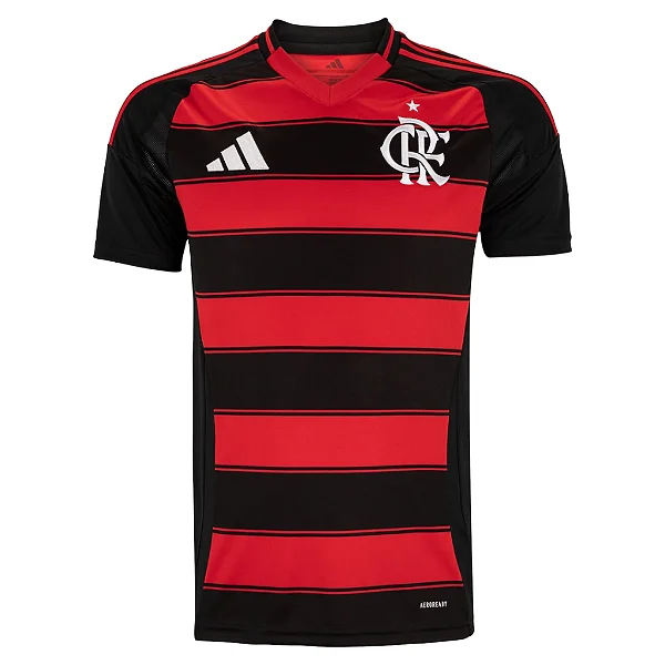 Camisa Mengão Torcedor I - Temporada 25/26 - Preta e Vermelha