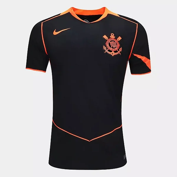 Camisa Timão III Preta e Laranja 25/26 - Torcedor Masculina