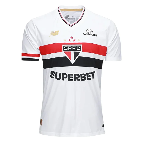 Camisa Tricolor Paulista I 25/26 Torcedor Masculina - Branco