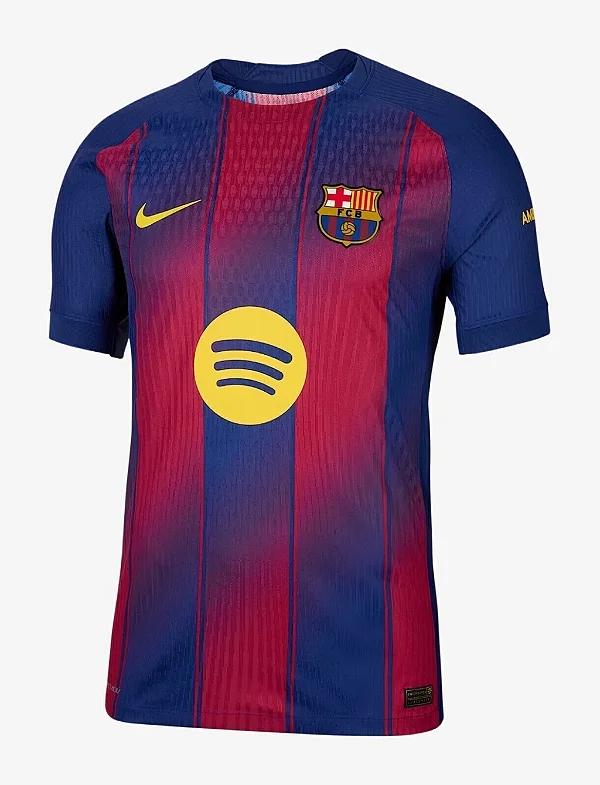 Camisa Barcelona I 25/26 Torcedor Masculina - Azul e Grená Degradê