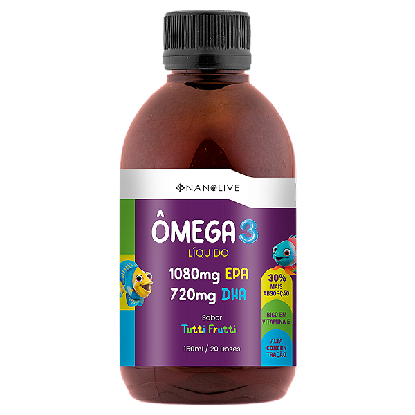Ômega 3 Infantil (EPA 1080 / DHA 720) Sabor Tutti-Frutti - 150 ml