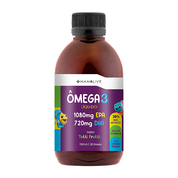 Ômega 3 Infantil (EPA 1080 / DHA 720) Sabor Tutti-Frutti - 150 ml