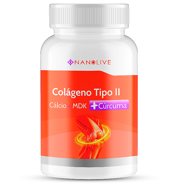 COLÁGENO TIPO II + CÁLCIO + MAGNÉSIO + VITAMINA D3 + K2 MK7 + CÚRCUMA