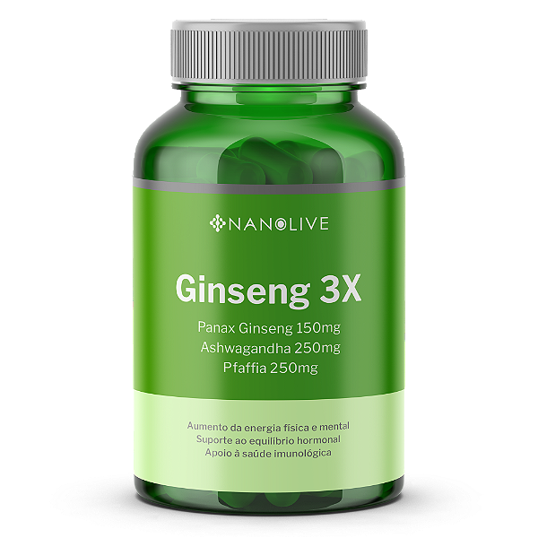 Ginseng 3X (Panax 150mg, Ashwagandha 250mg, Pfaffia 250mg)