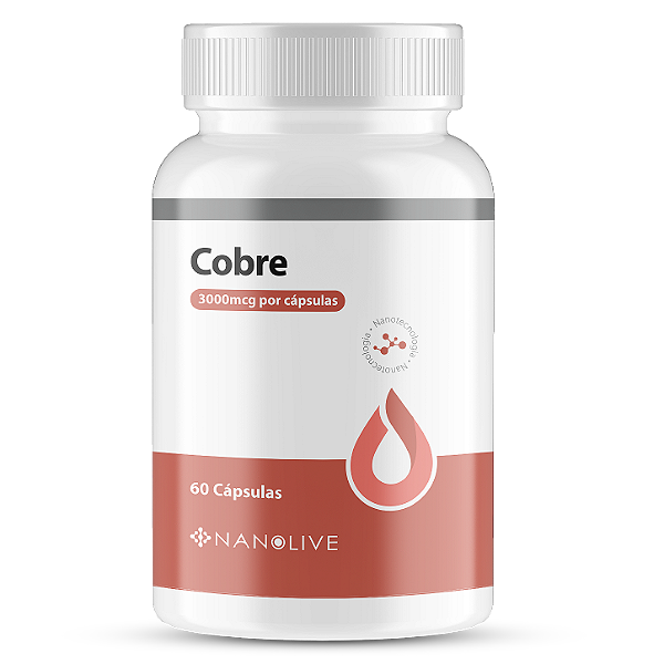 COBRE EM CÁPSULAS SUBLINGUAIS 3000 mcg | 60 CÁPSULAS
