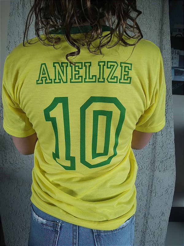 Camiseta Brasil Personalizada com nome costas