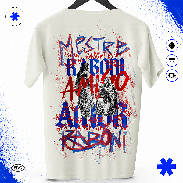Camiseta Básica Raboni Amigo Amor - 100% Algodão