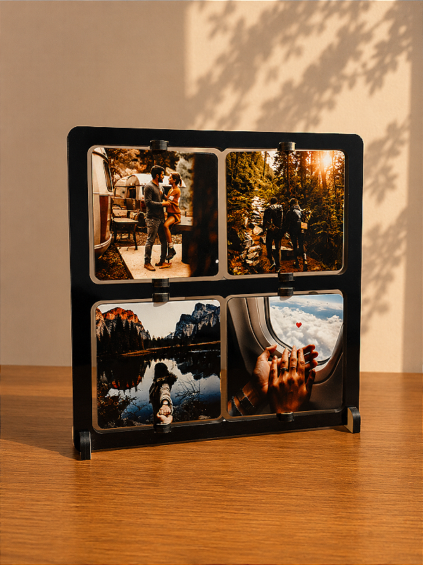 Painel Porta-Fotos Giratório