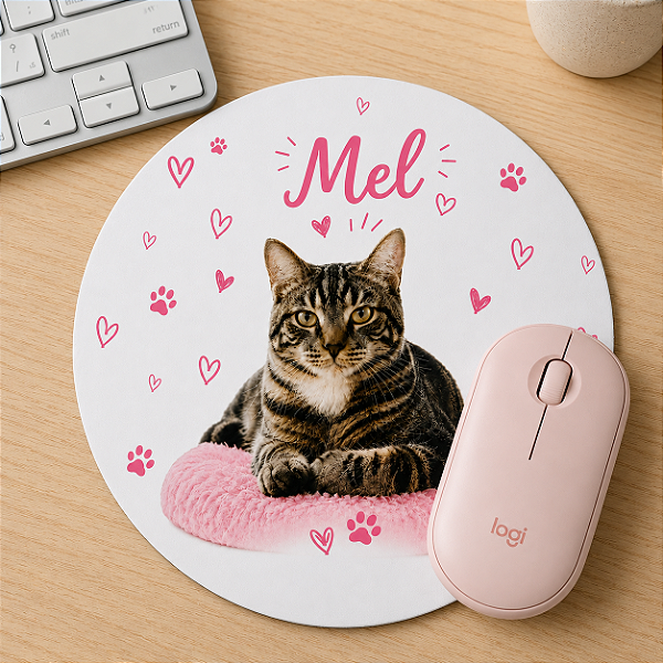 Mouse Pad Redondo Cat