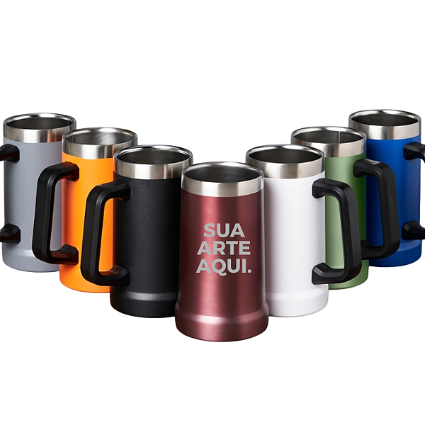 Caneca Térmica 700ml com Alça Resistente