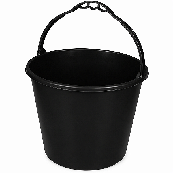 Balde Com Alça Plástica Anatomica 12 litros Preto