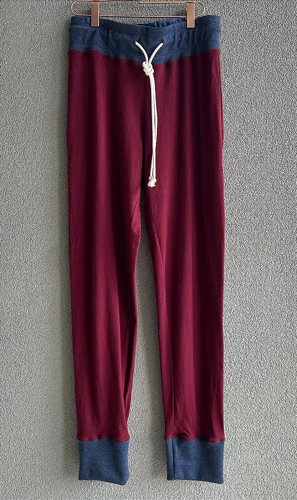 Calça conforto malha algodão com cós destacado