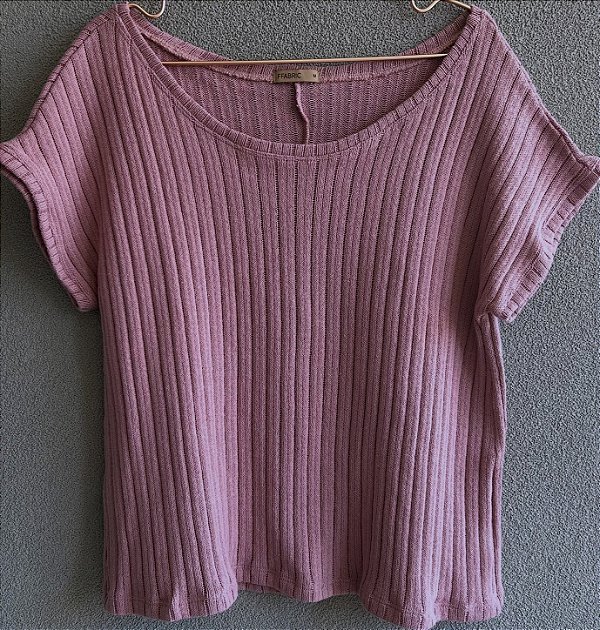 Blusa Tricot Algodão Rosê