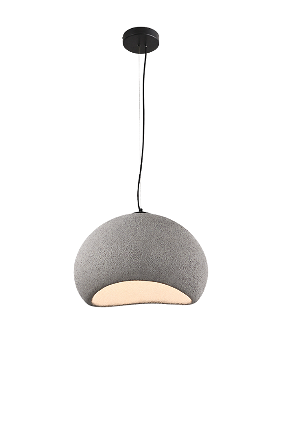 Pendente em concreto e metal 30cm E27