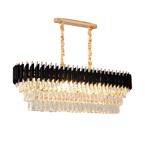 Pendente Preto com Cristal Transparente (DCD06636)