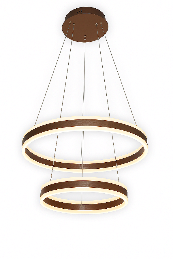 Pendente LED Luz Direta e Indireta 126W 3000K Bivolt Marrom (DCD03001)