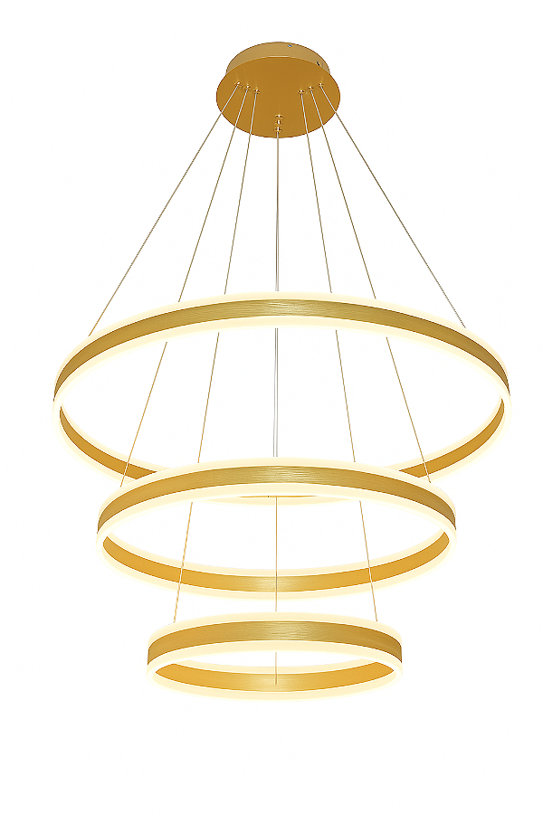 Pendente LED Luz Direta e Indireta 226W 3000K Bivolt Dourado (DCD03004)