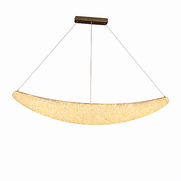 Pendente LED de Cristal Dourado 42W 3000K Bivolt