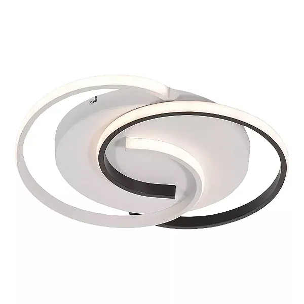 Plafon LED Preto 44W 4400lm Bivolt em Aluminio e Silicone (DCX02904)