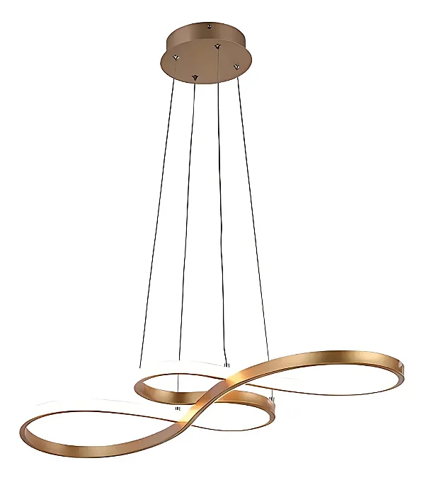 Pendente LED Dourado 75cm 50W Bivolt 3000K/4000K/6000K (FD16001)