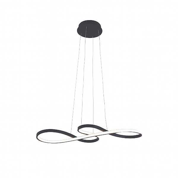 Pendente LED Preto 75cm 50W Bivolt 3000K/4000K/6000K (FD16002)