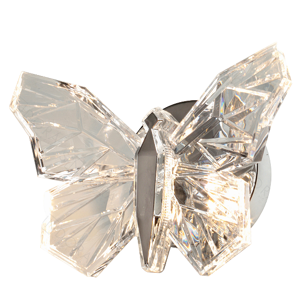 Arandela Borboleta em Cristal e Acrílico LED Decorativa (QB05196)