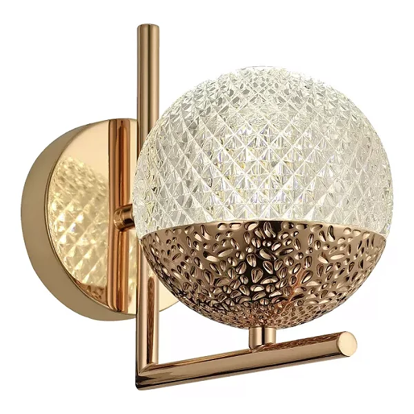 Arandela LED Dourada 7W 3000K Bivolt 12x18cm (DCB02184D)