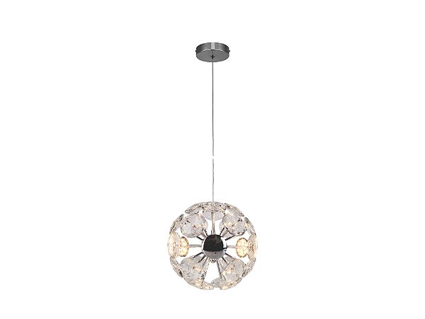 Pendente LED de Cristal Cromado 20CM 15W 3000K (DCD02228)