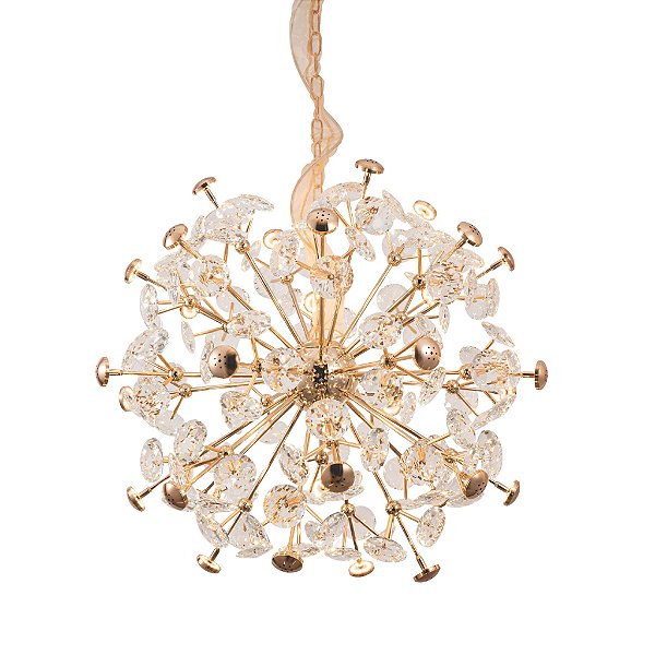 Pendente de Cristal Dourado Moderno para Sala de Jantar - DCD06215