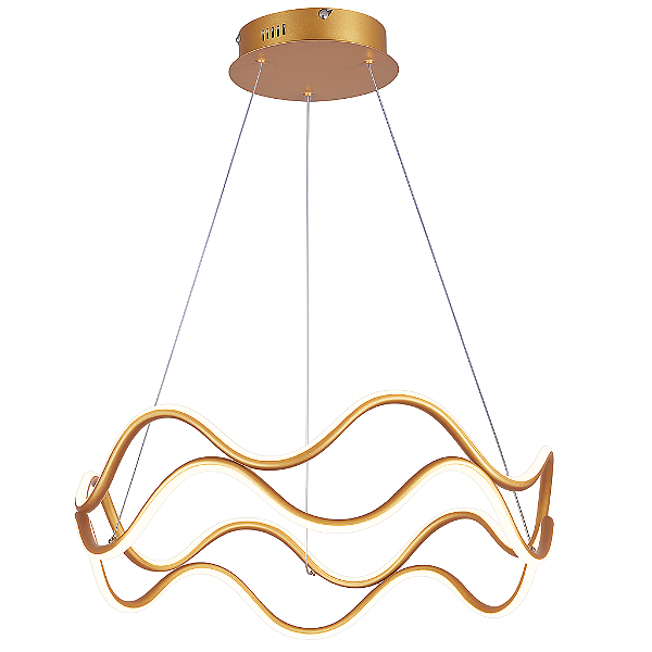 Pendente LED Dourado 60cm 86W 3000K Bivolt em Alumínio (DCD03157D)